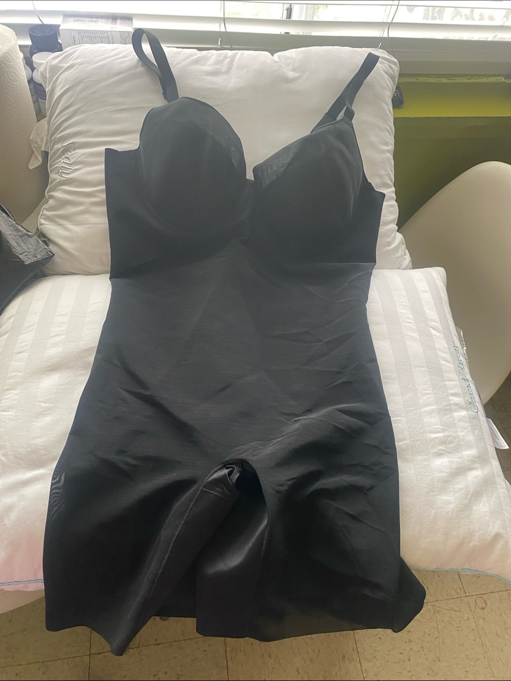 Black Shaping Bodysuit with Built-In Cups